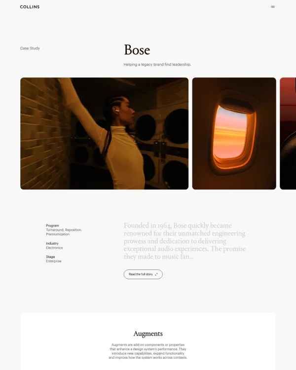 Bose identity by Collins, design by Collins
