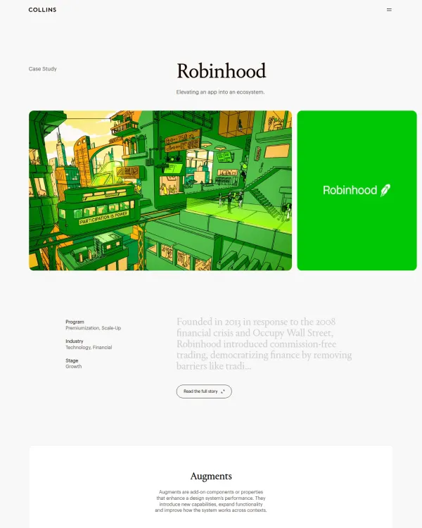 Robinhood identity by Collins, design by Collins