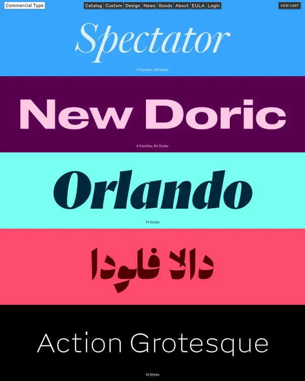 Commercial Type, design by Commercial Type