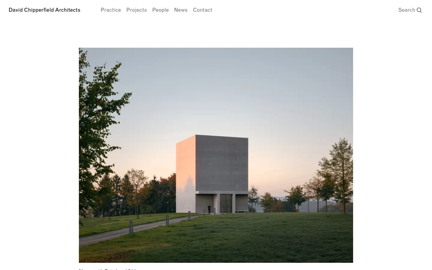 David Chipperfield Architects, first screen, design by David Chipperfield Architects