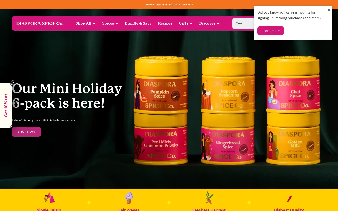 Diaspora Co. homepage, first screen, design by Diaspora Co.