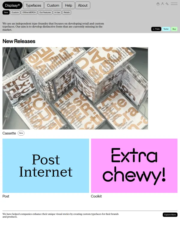 Displaay Type Foundry, design by Displaay