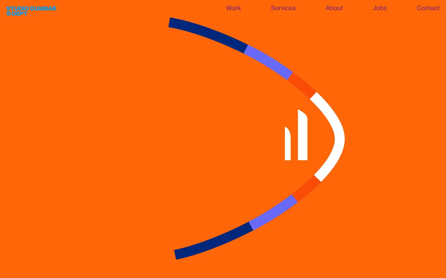 PostNL identity by Studio Dumbar, first screen, design by Studio Dumbar
