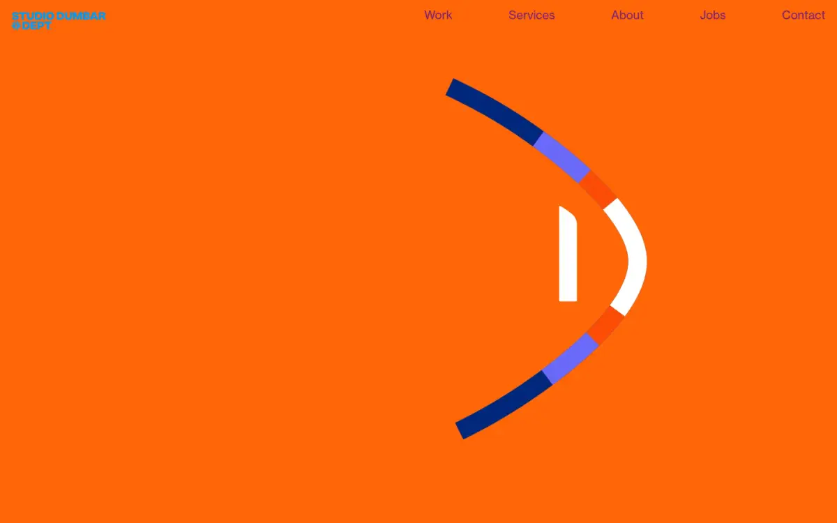 PostNL identity by Studio Dumbar, the page as you scroll