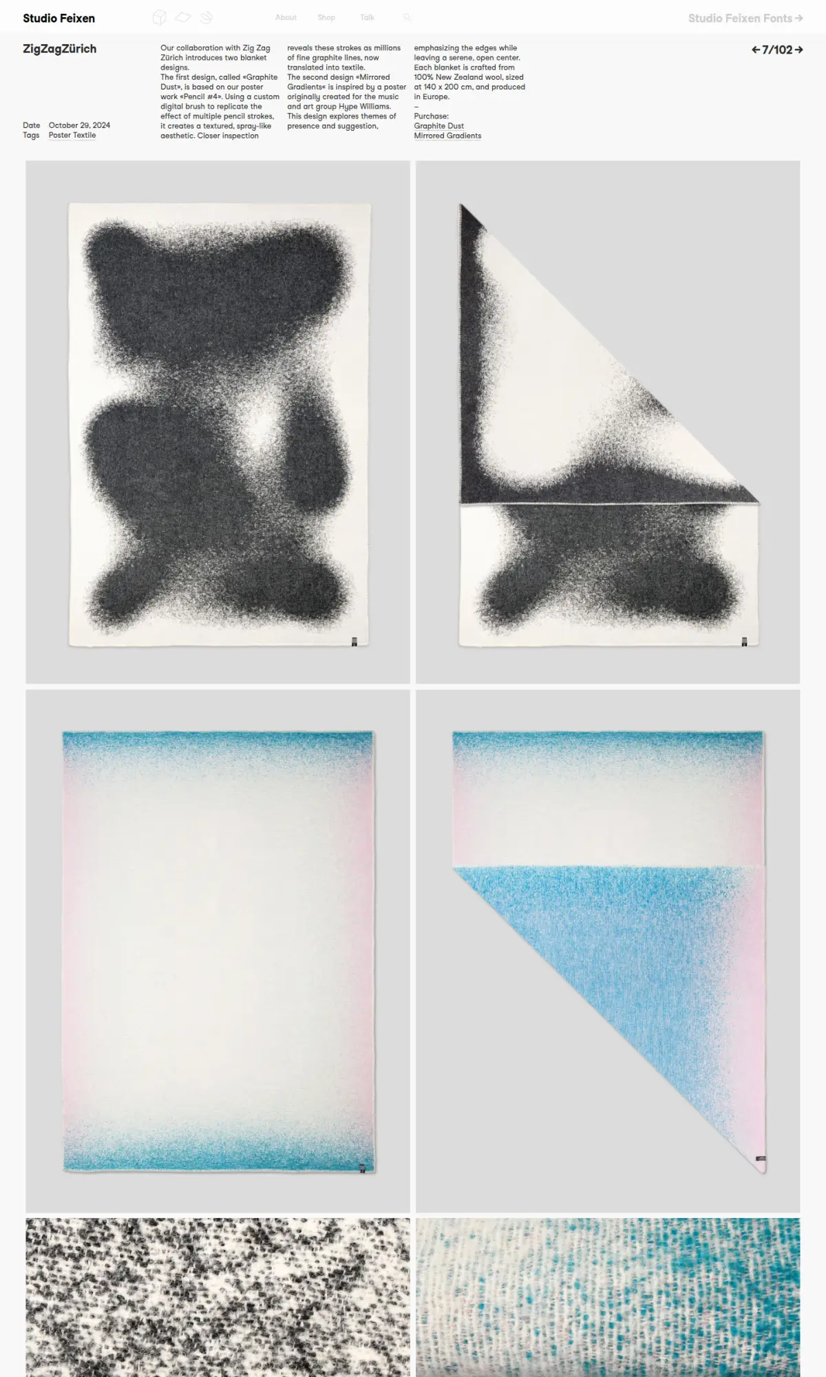 ZigZag Zurich posters by Studio Feixen, the page as you scroll