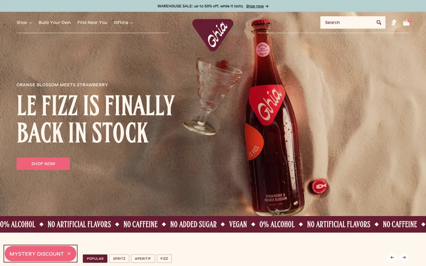 Ghia homepage, first screen, design by Ghia