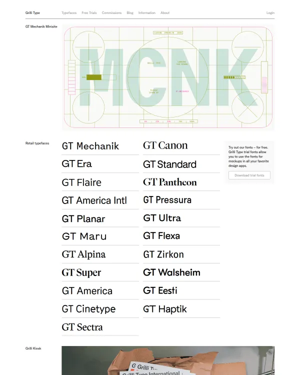 Grilli Type, design by Grilli Type