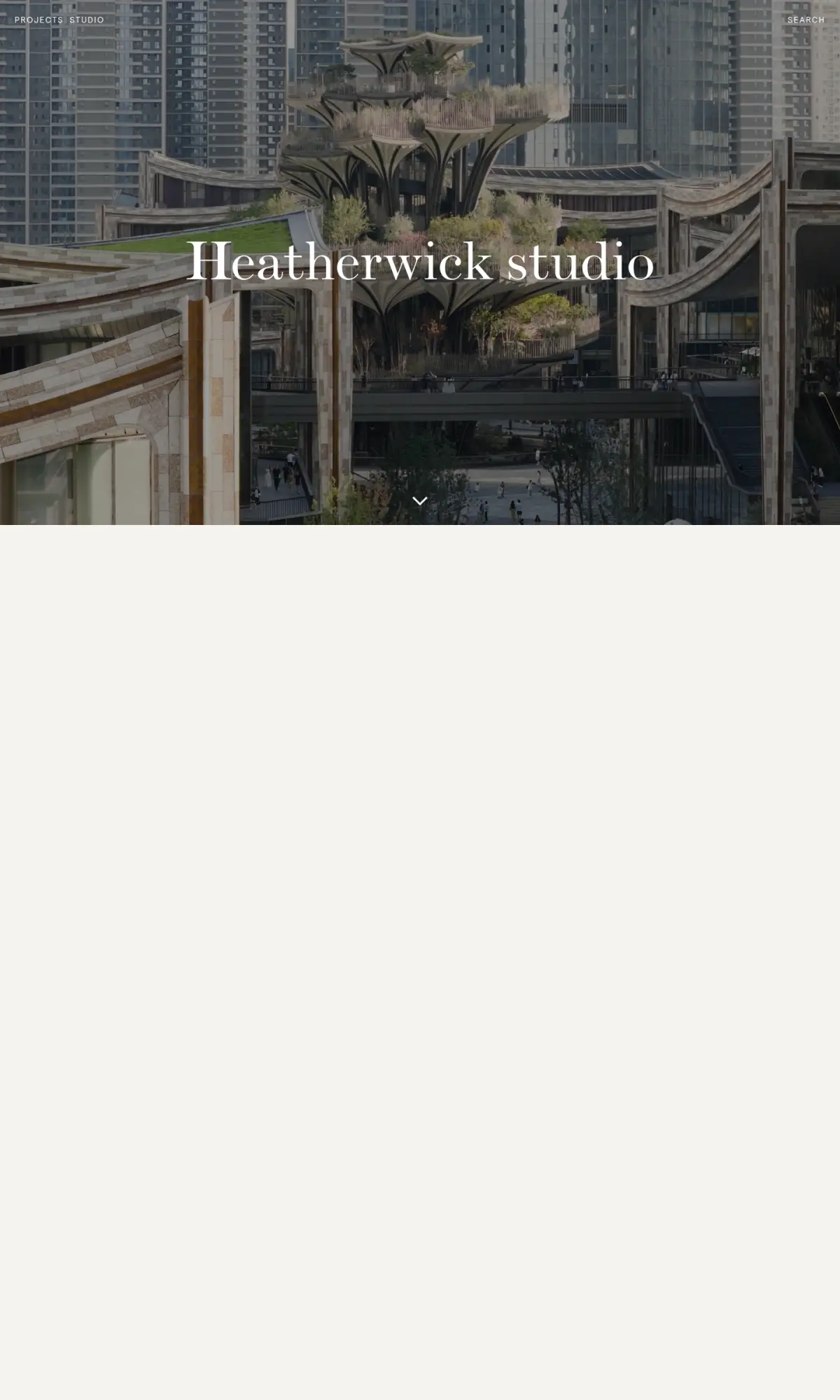 Heatherwick Studio, the page as you scroll