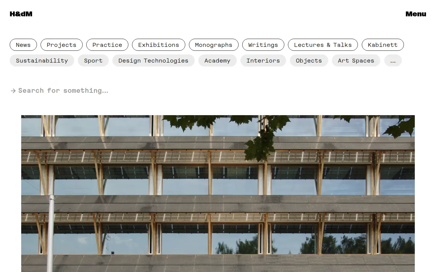 Herzog & de Meuron, first screen, design by Herzog & de Meuron