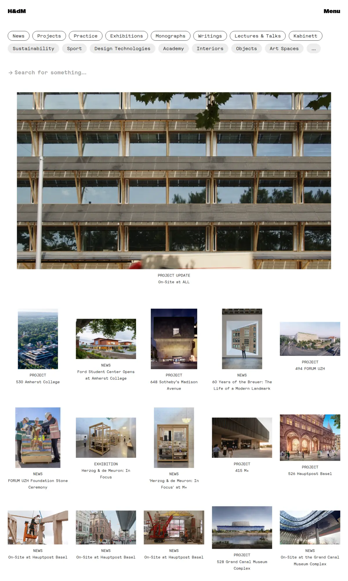Herzog & de Meuron, the page as you scroll