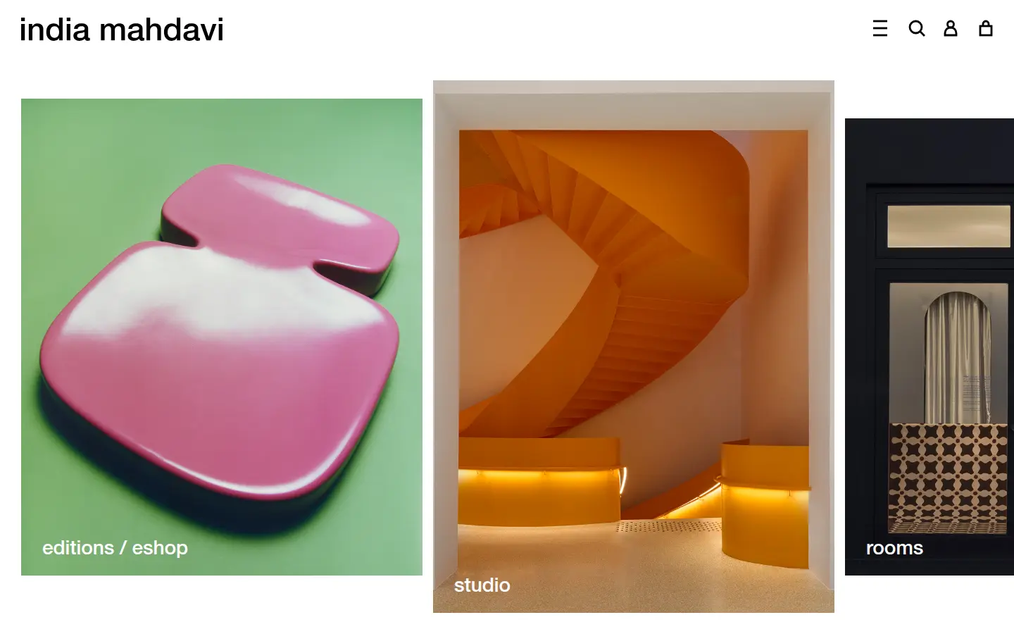 India Mahdavi, first screen, design by India Mahdavi