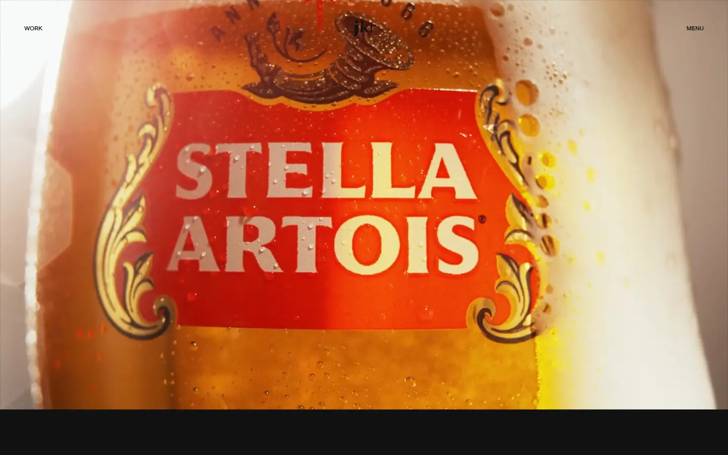 Stella Artois packaging by Jones Knowles Ritchie, first screen, design by Jones Knowles Ritchie