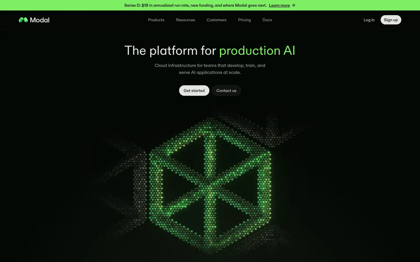 Modal homepage, landing page design by Modal