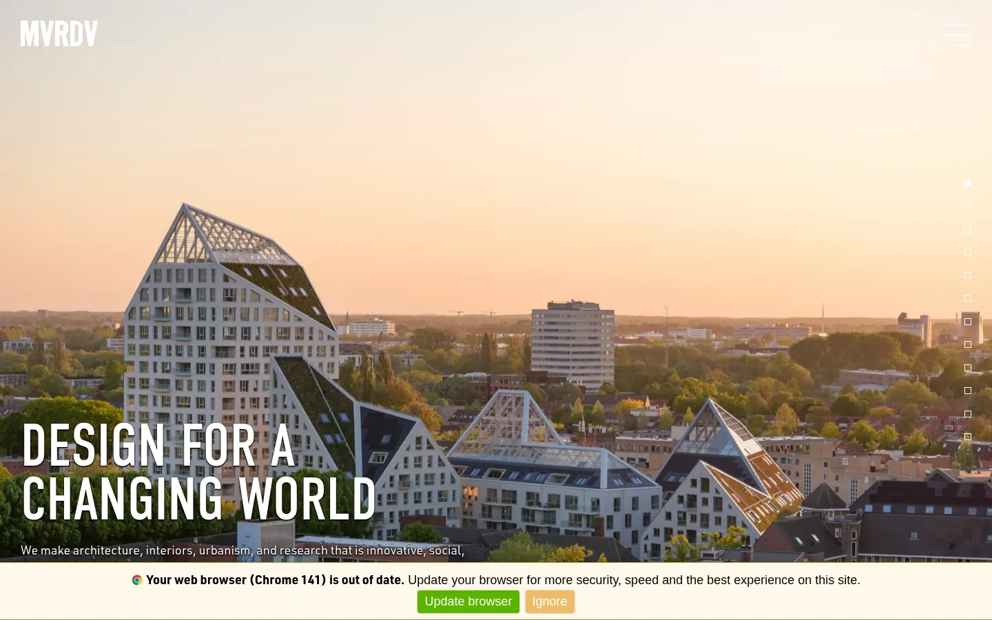 MVRDV, first screen, design by MVRDV