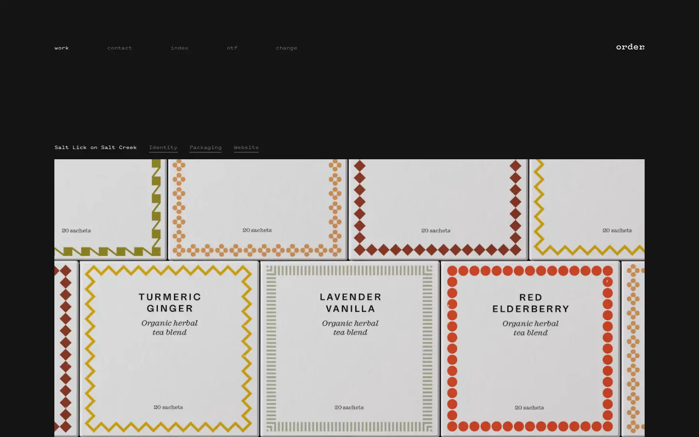 Order, first screen, design by Order