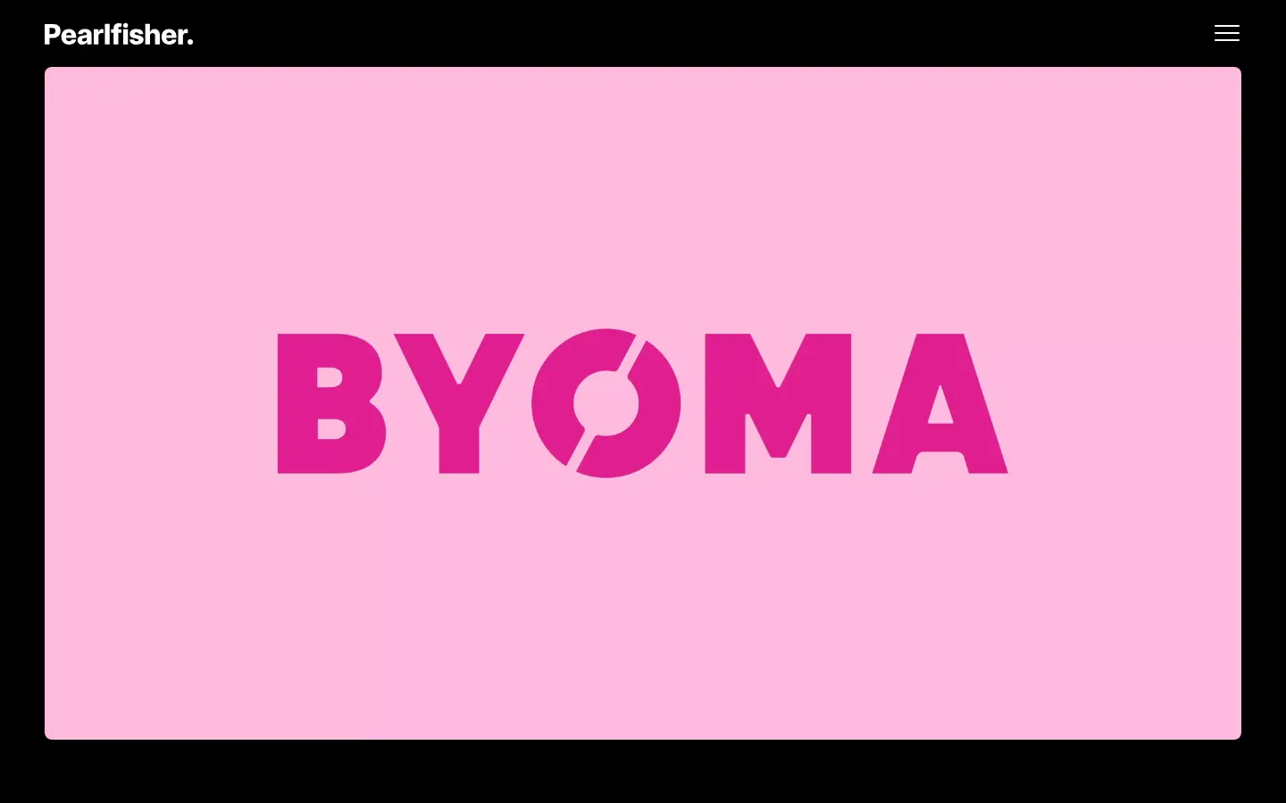 Byoma skincare packaging by Pearlfisher, first screen, design by Pearlfisher