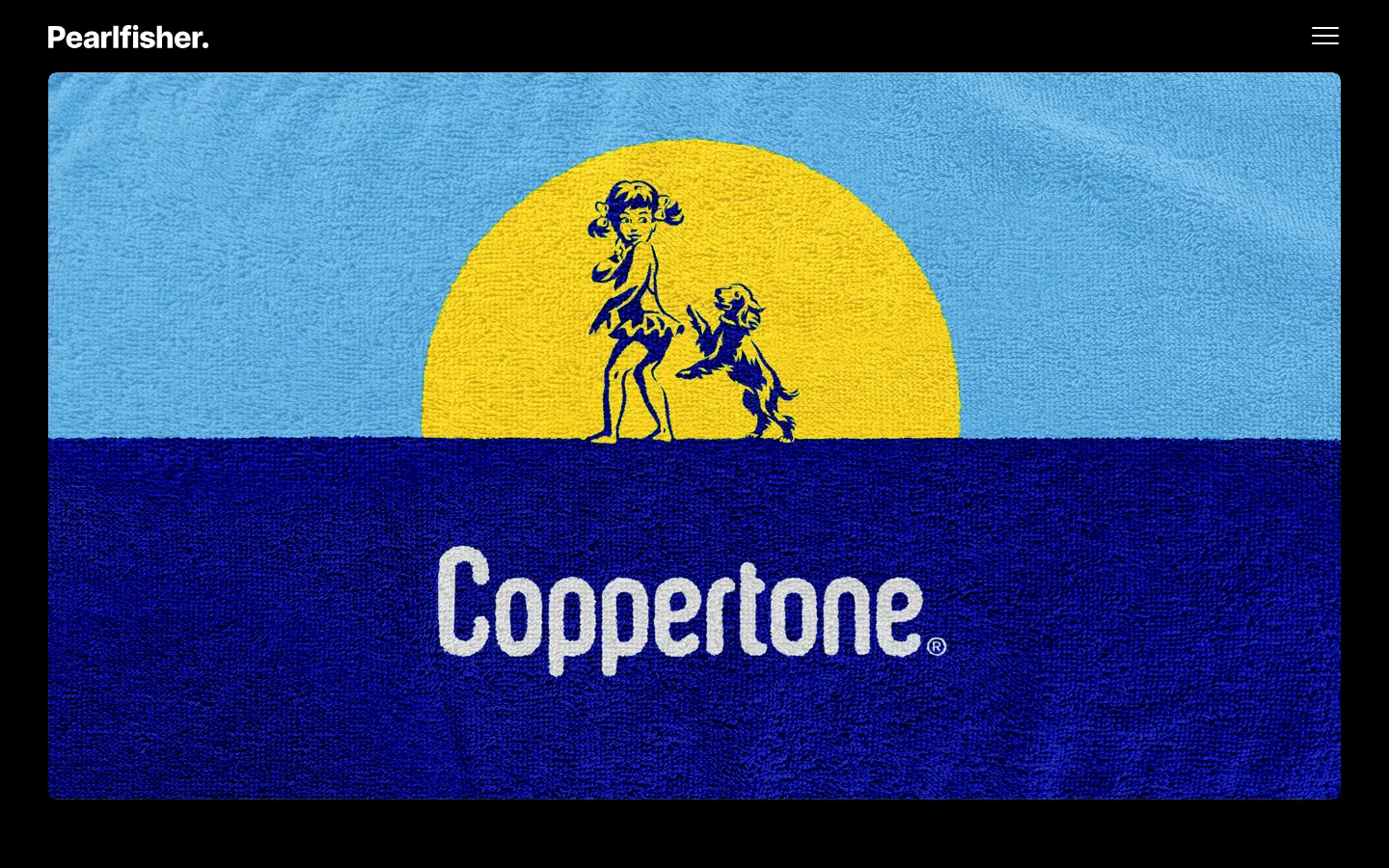 Coppertone packaging by Pearlfisher, first screen, design by Pearlfisher