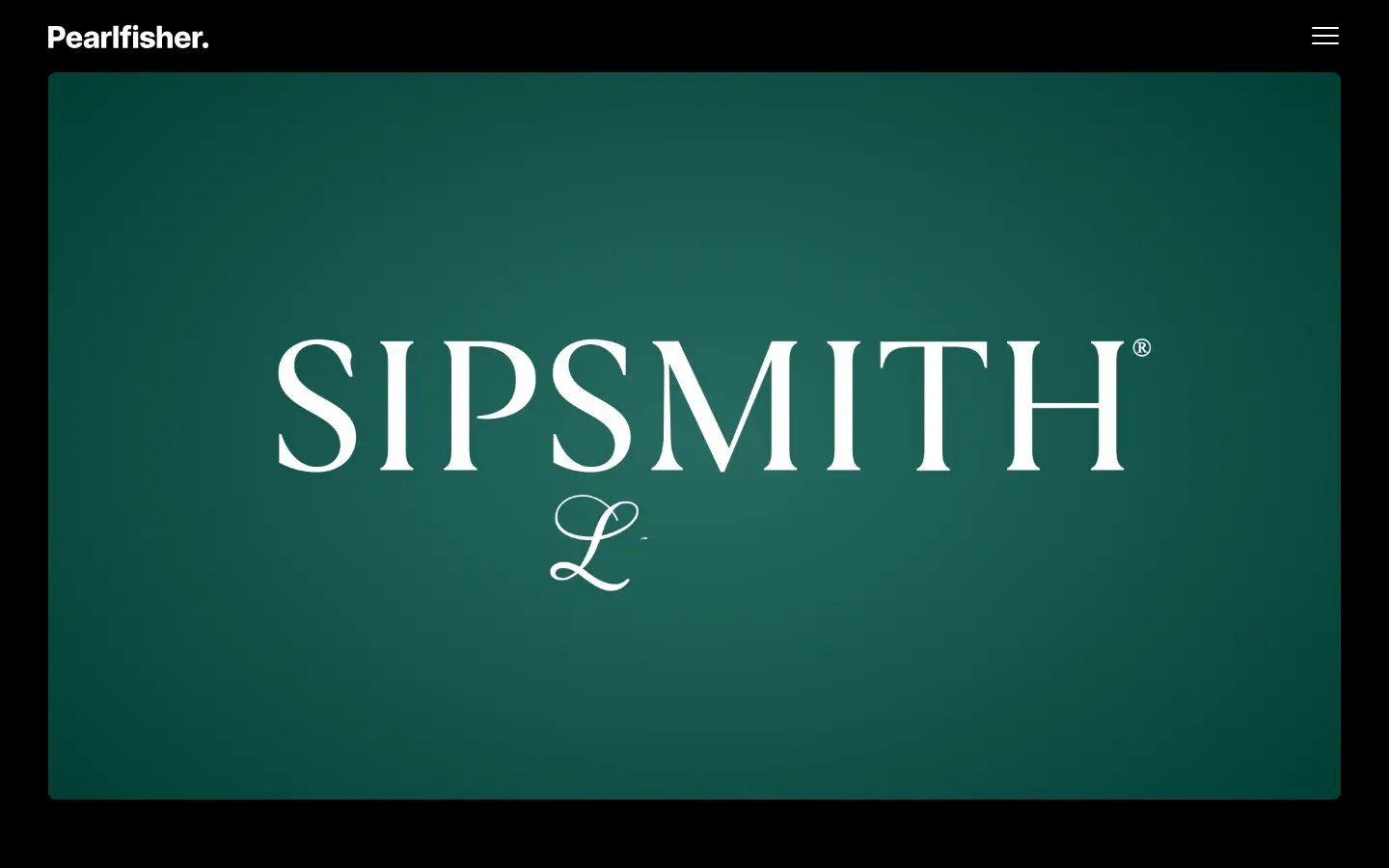Sipsmith gin packaging by Pearlfisher, first screen, design by Pearlfisher