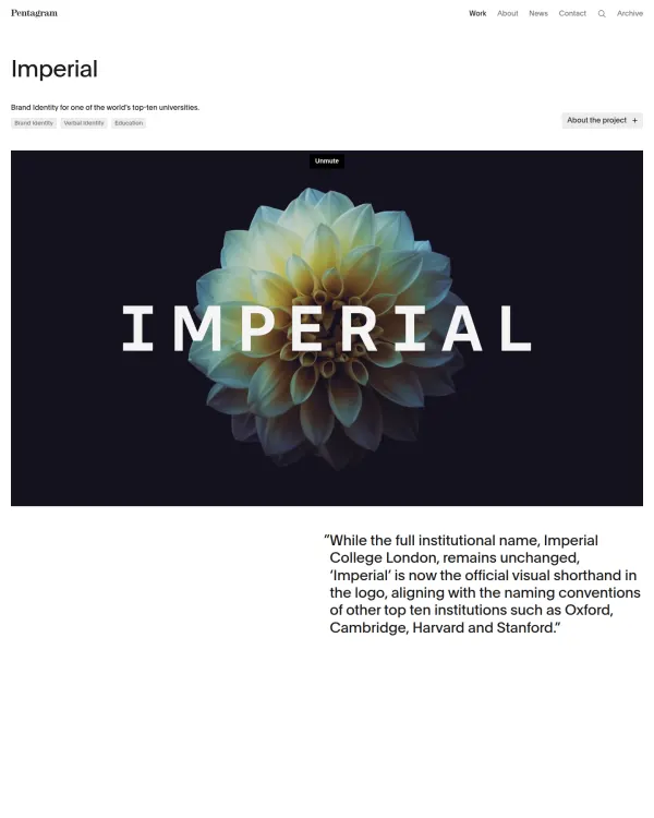 Imperial College London identity by Pentagram, design by Pentagram