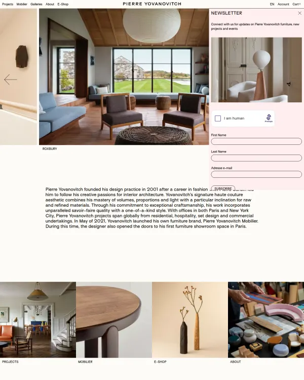 Pierre Yovanovitch, design by Pierre Yovanovitch