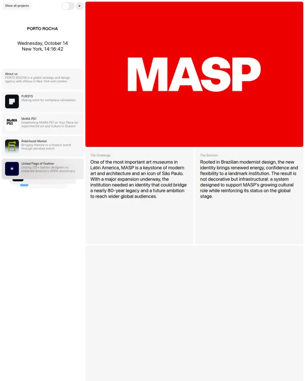 MASP identity by Porto Rocha, design by Porto Rocha