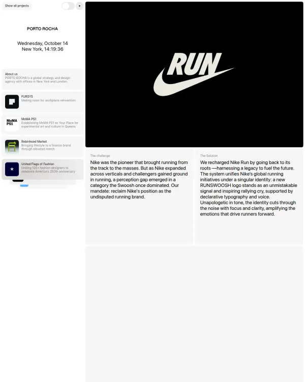 Nike Run campaign by Porto Rocha, design by Porto Rocha