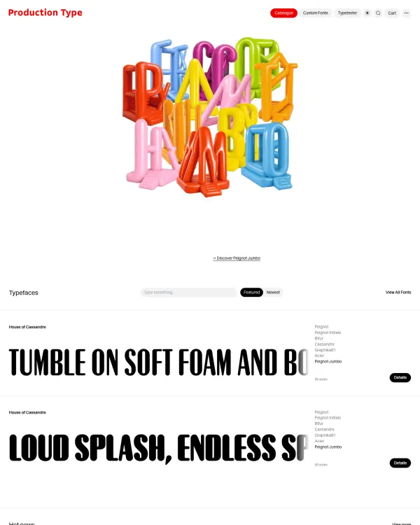 Production Type, design by Production Type