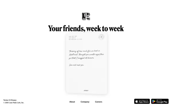Retro app site, design by Retro