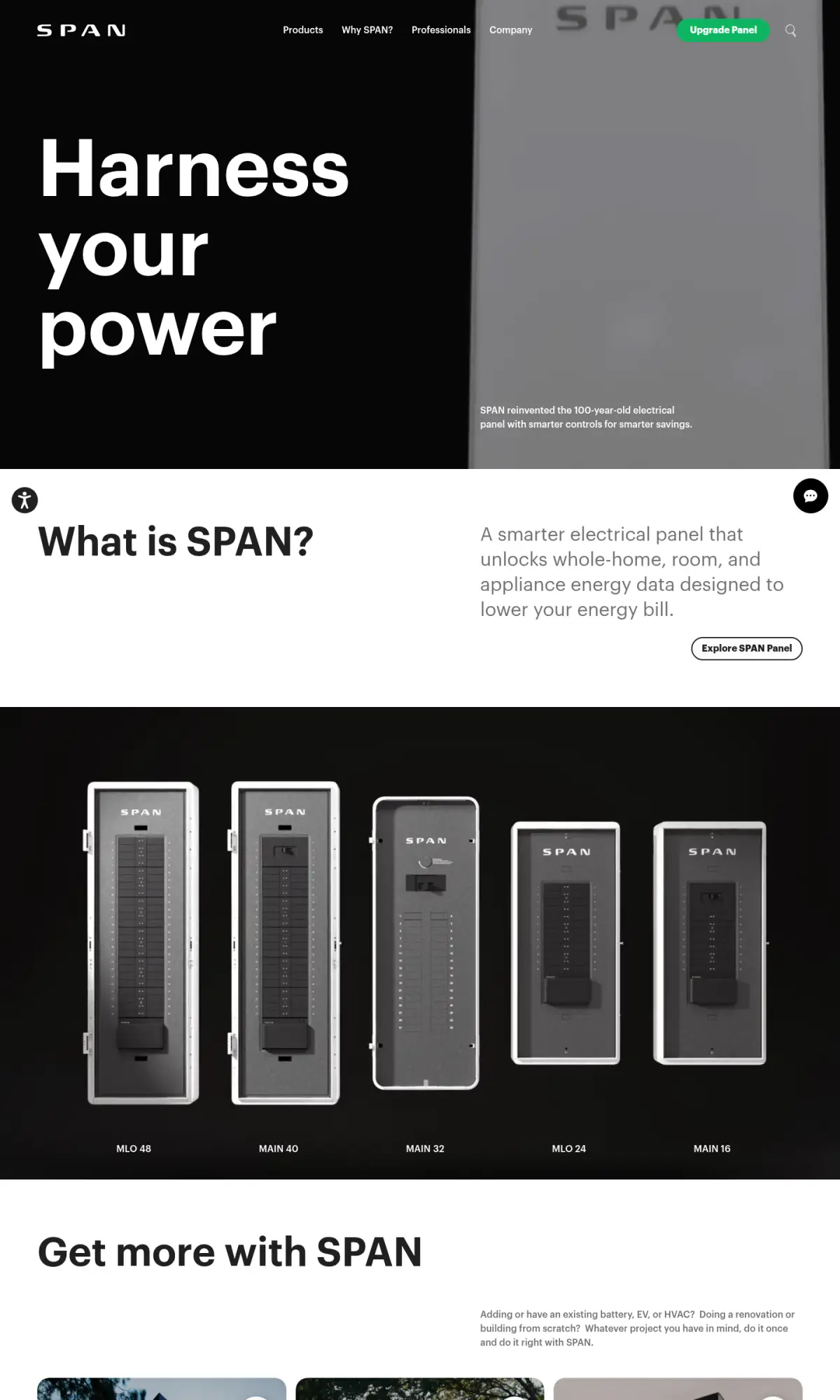 SPAN homepage, the page as you scroll