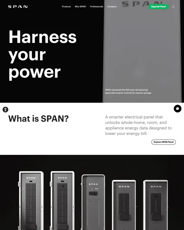 SPAN homepage, design by SPAN