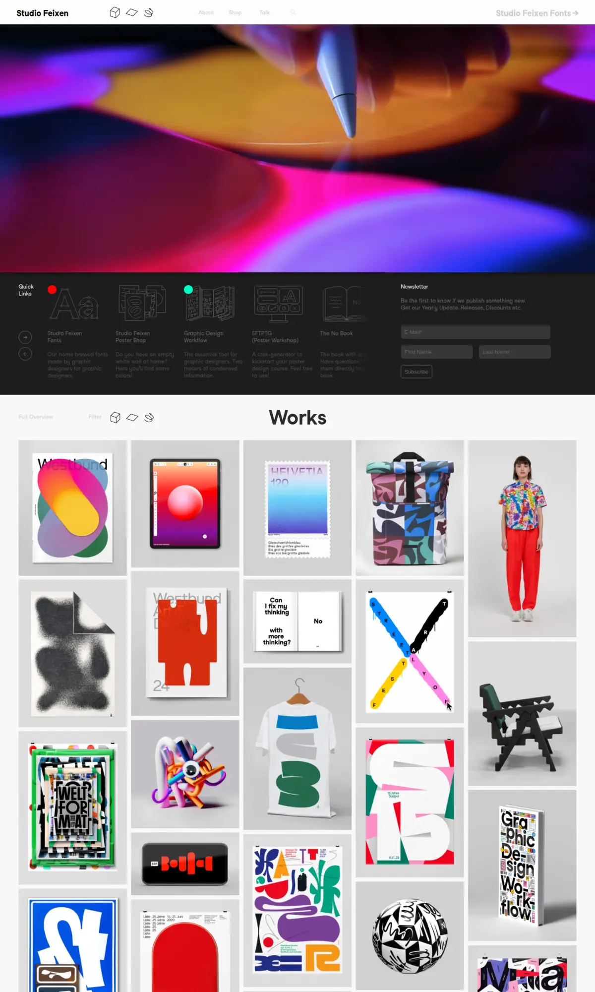 Studio Feixen, the page as you scroll