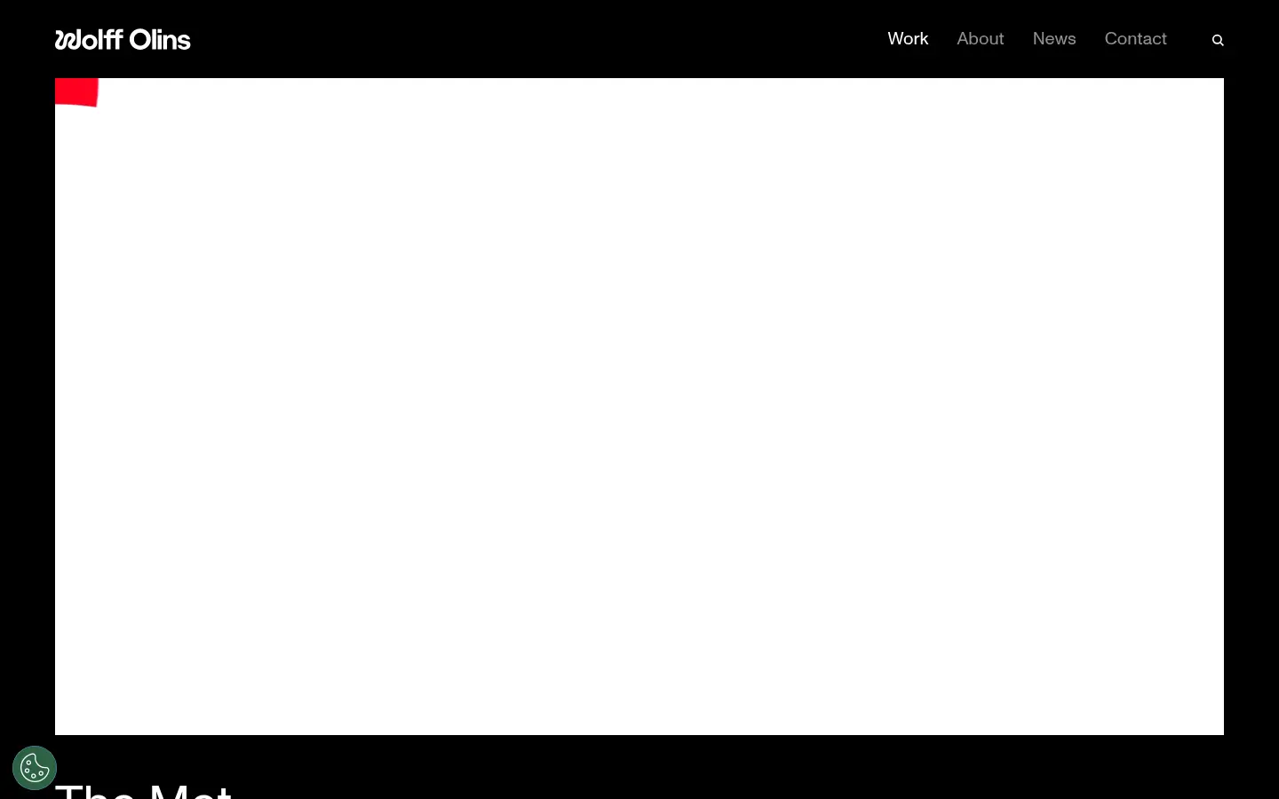 The Met identity by Wolff Olins, first screen, design by Wolff Olins