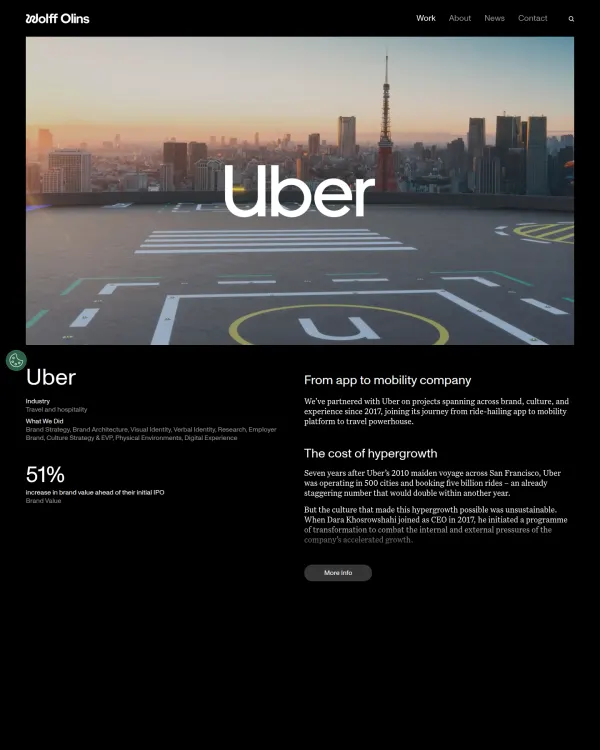 Uber identity by Wolff Olins, design by Wolff Olins